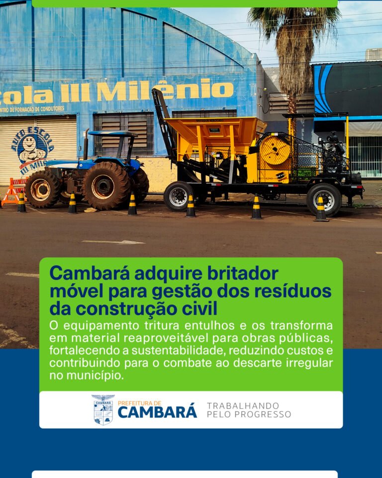 Leia mais sobre o artigo Cambará adquire Britador móvel